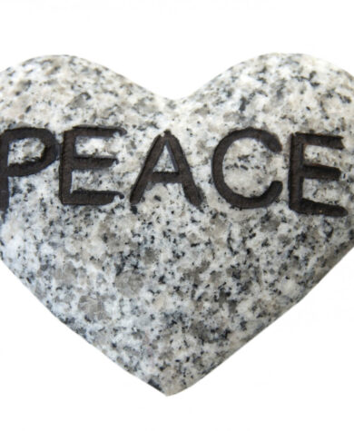 Hjerte i granitt peace
