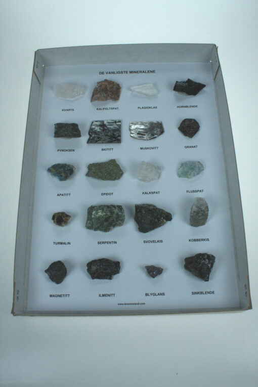 Norske mineraler på brett N°04
