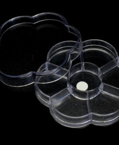 Gaveeske i plexi blomst 7 rom 6mm