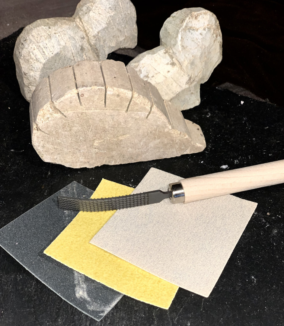 Dino-figur med sandpapir og fil 5 cm - Bilde 2