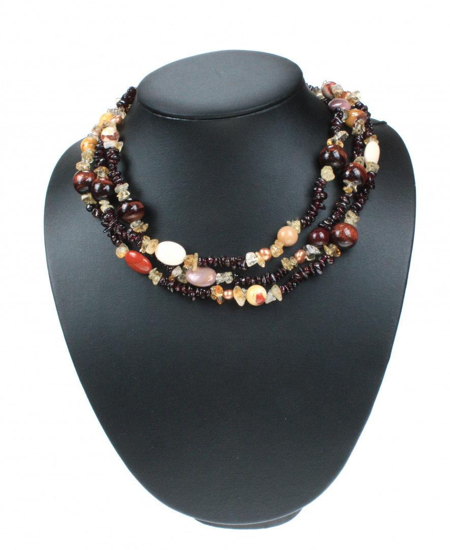 Rød tigerøye kjede langt