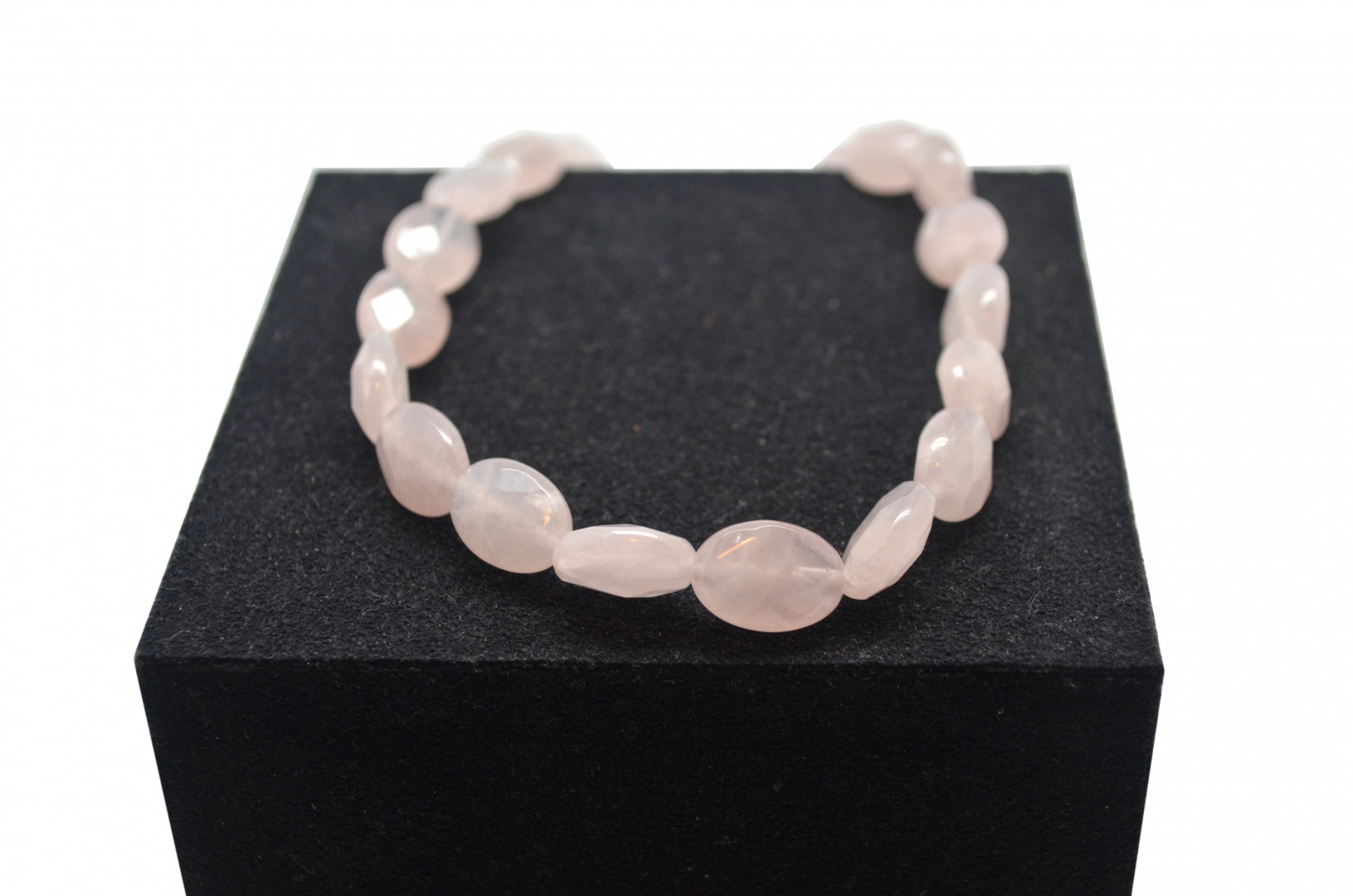 Kjede facett rosa kvarts - Bilde 2