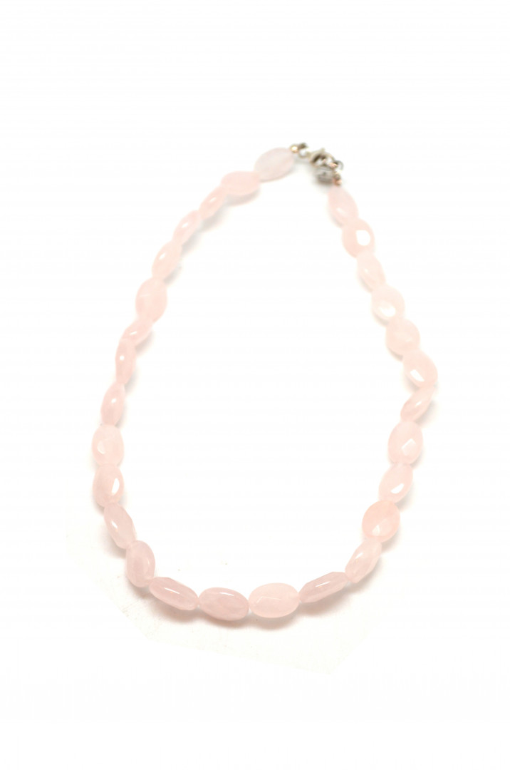Kjede facett rosa kvarts - Bilde 3