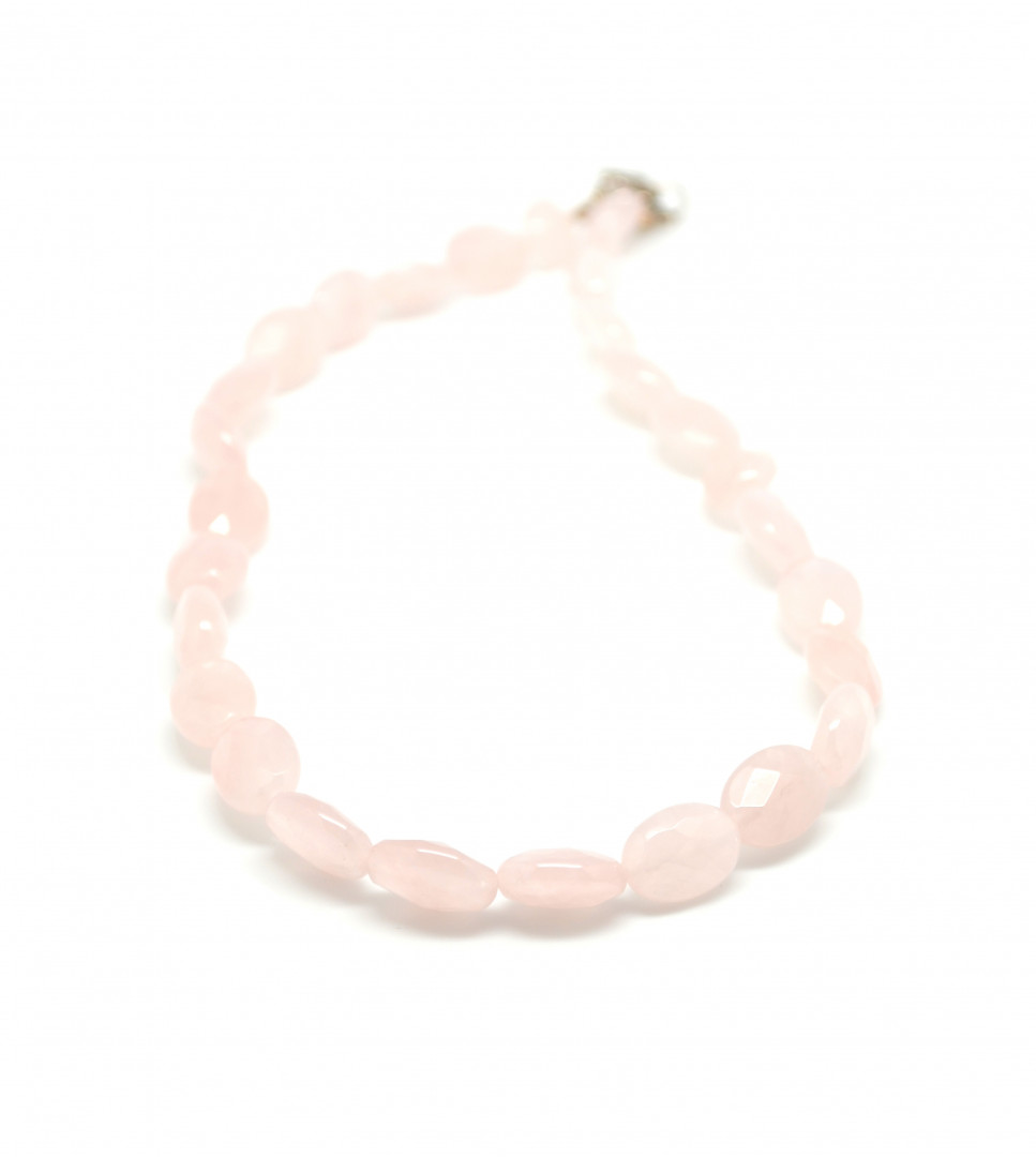Kjede facett rosa kvarts - Bilde 4