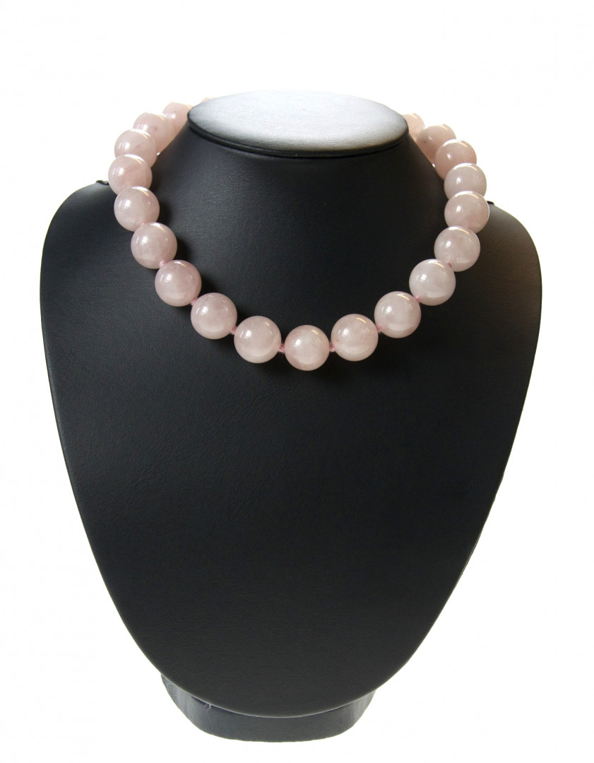 Kjede rosa kvarts 18mm