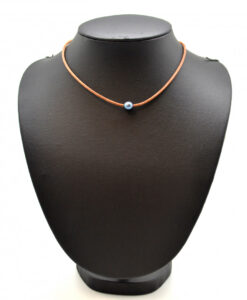 Brunt lærkjede med perle