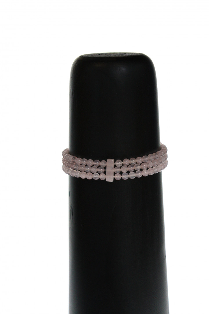 Rosa kvarts 3 rader 4mm