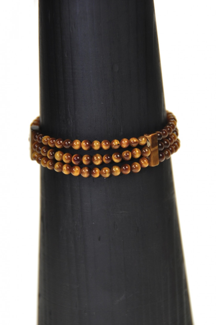 Tigerøye 3 rader 4mm