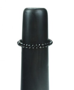 Sort agat armbånd facett