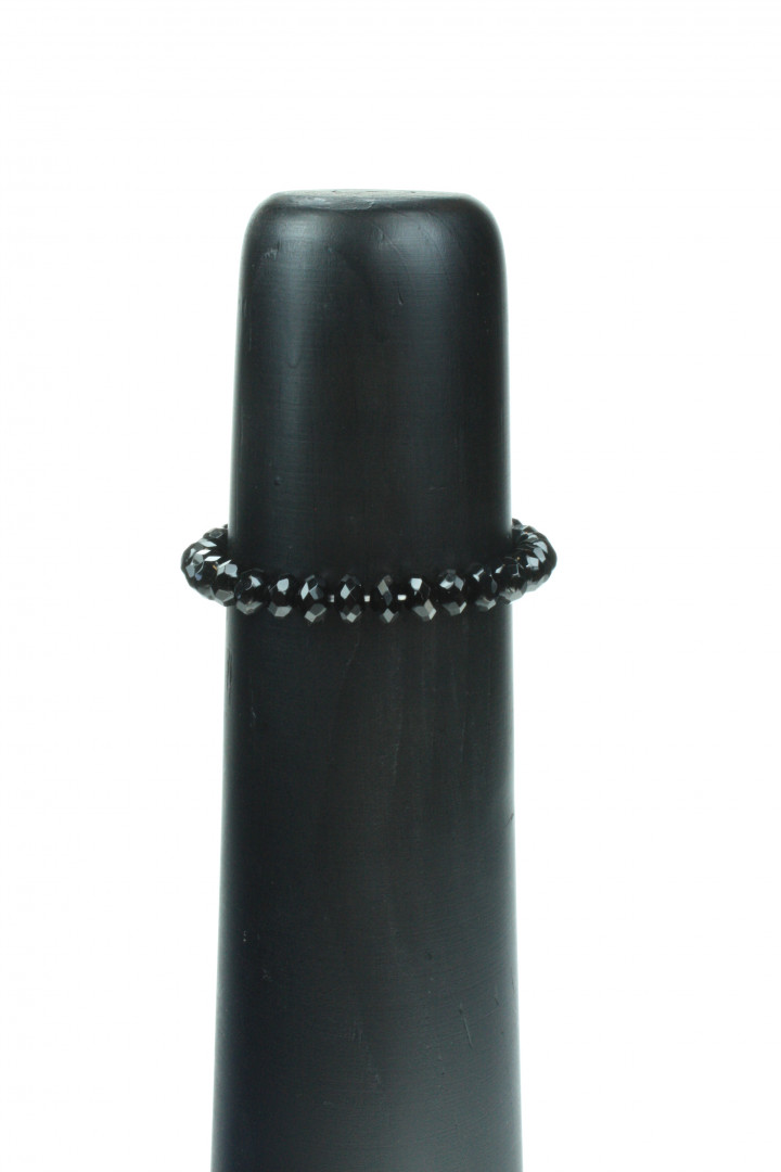 Sort agat armbånd facett