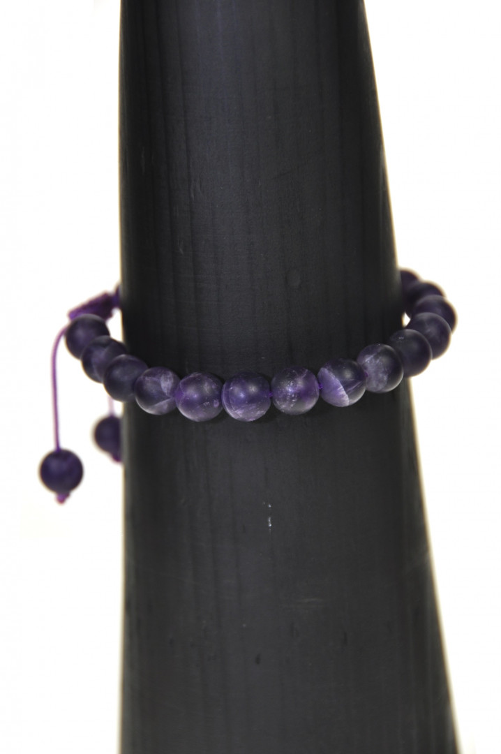 Ametyst  armbånd frosted