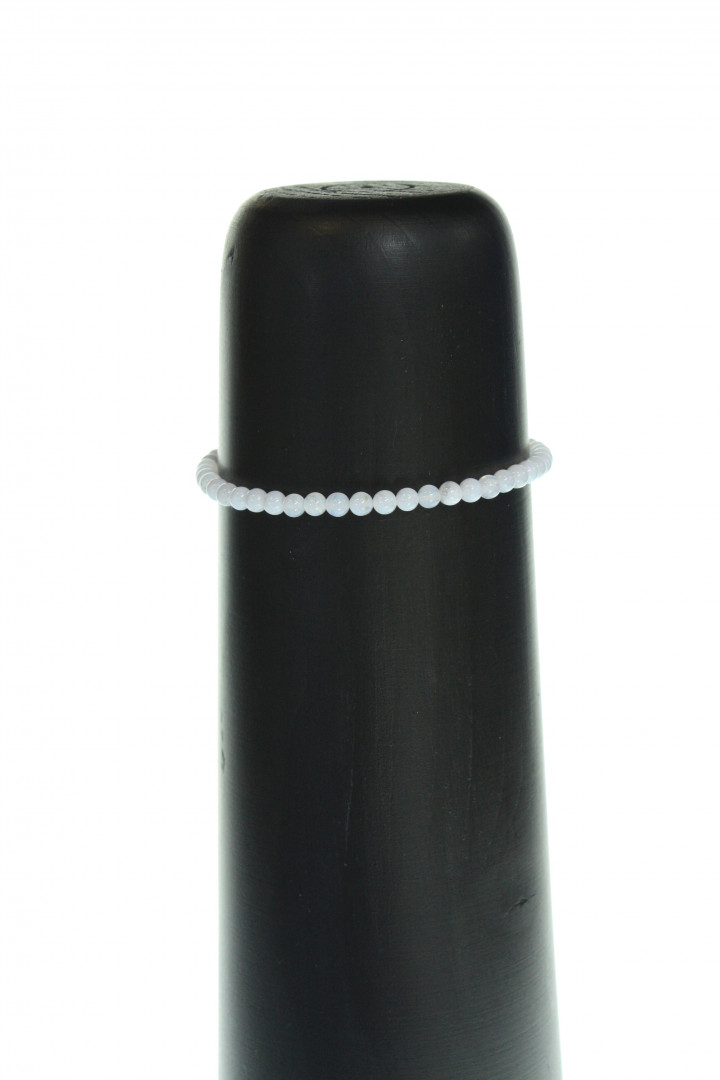 Blå agat armbånd 4mm