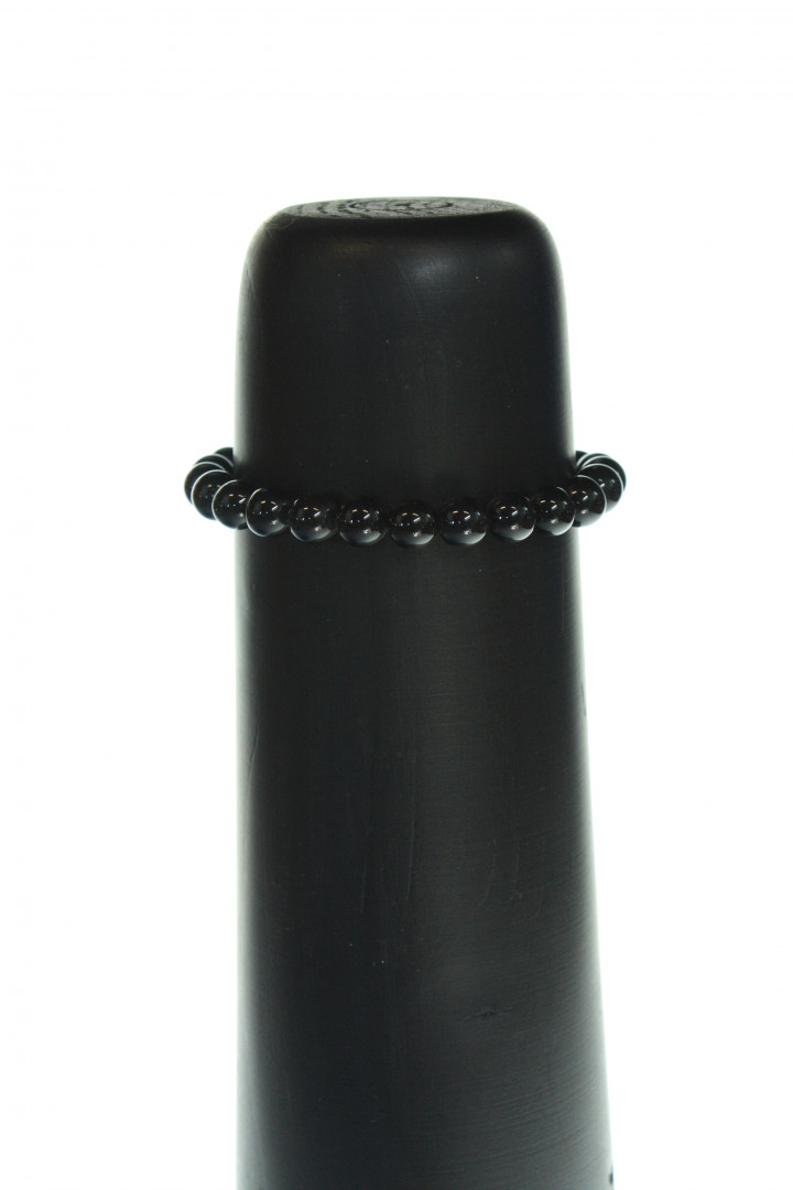 Sort agat armbånd 8mm