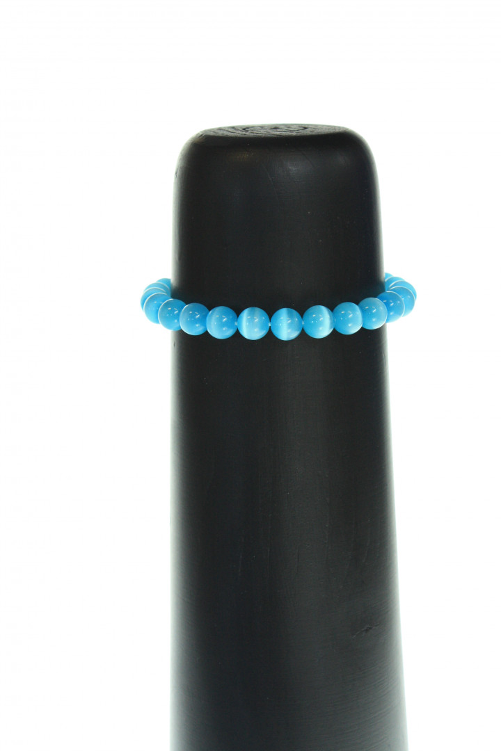 Blå cat`s eye regulerbart 8mm