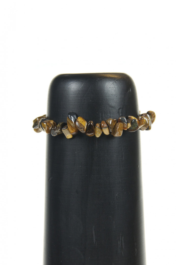 Tigerøye armbånd chips enkelt