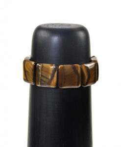 Tigerøye armbånd med firkanter