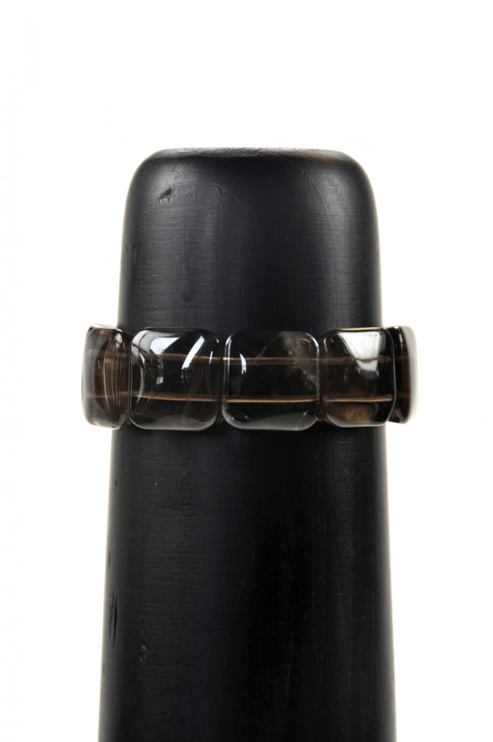 Armbånd firkanter røykkvarts