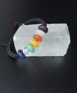 Chakra armbånd sort tråd