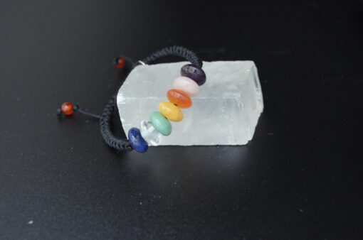 Chakra armbånd sort tråd