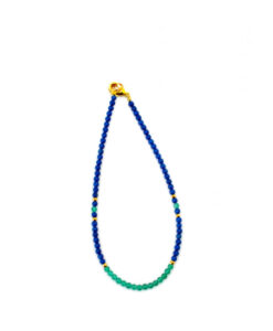 Petit armbånd blå og grønn 18-5