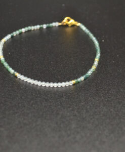 Petit armbånd moseagat og jade  2mm