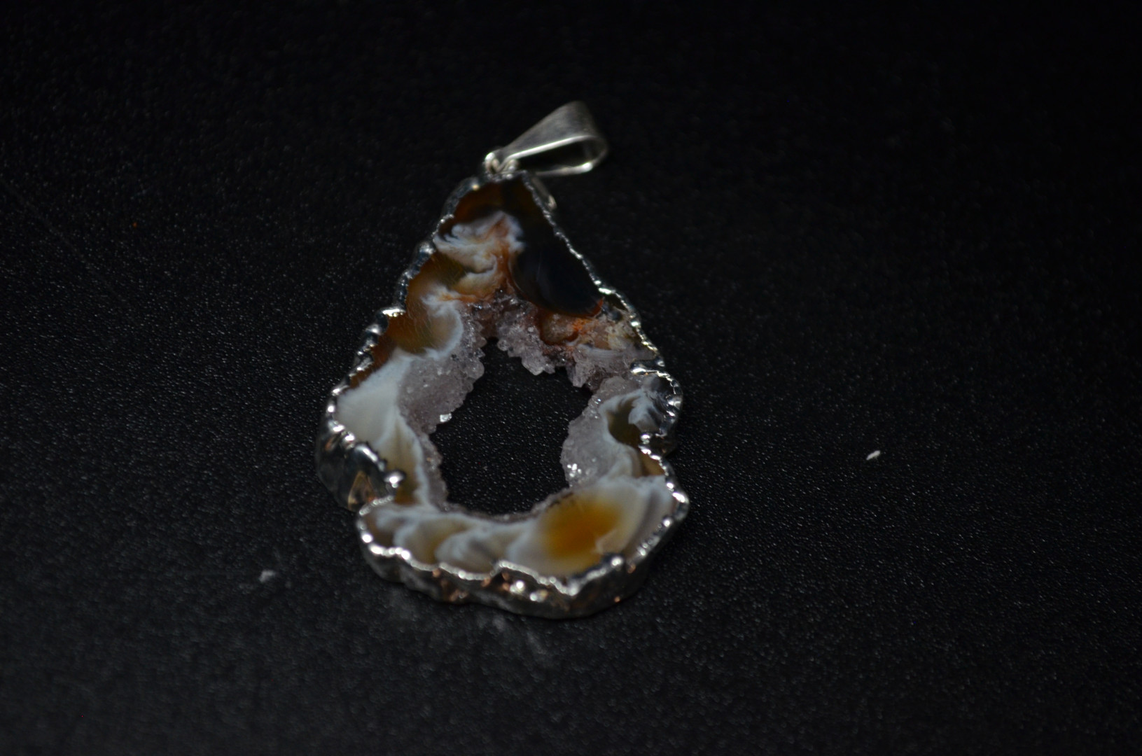Agat anheng geode skive - Bilde 2