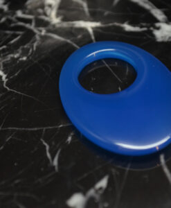 Oval donut i blå agat