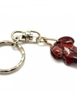 Nøkkelring i braciate jaspis