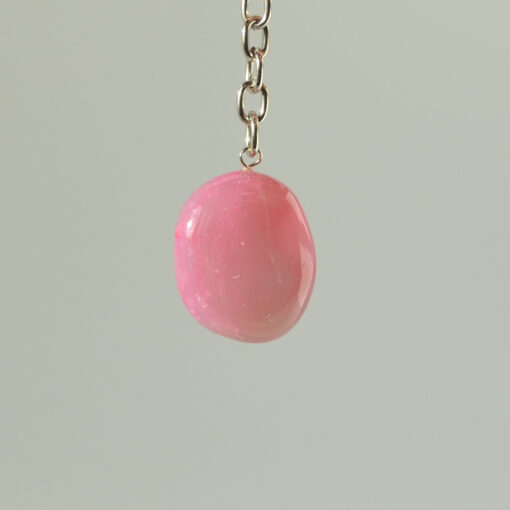 Nøkkelring rosa agat