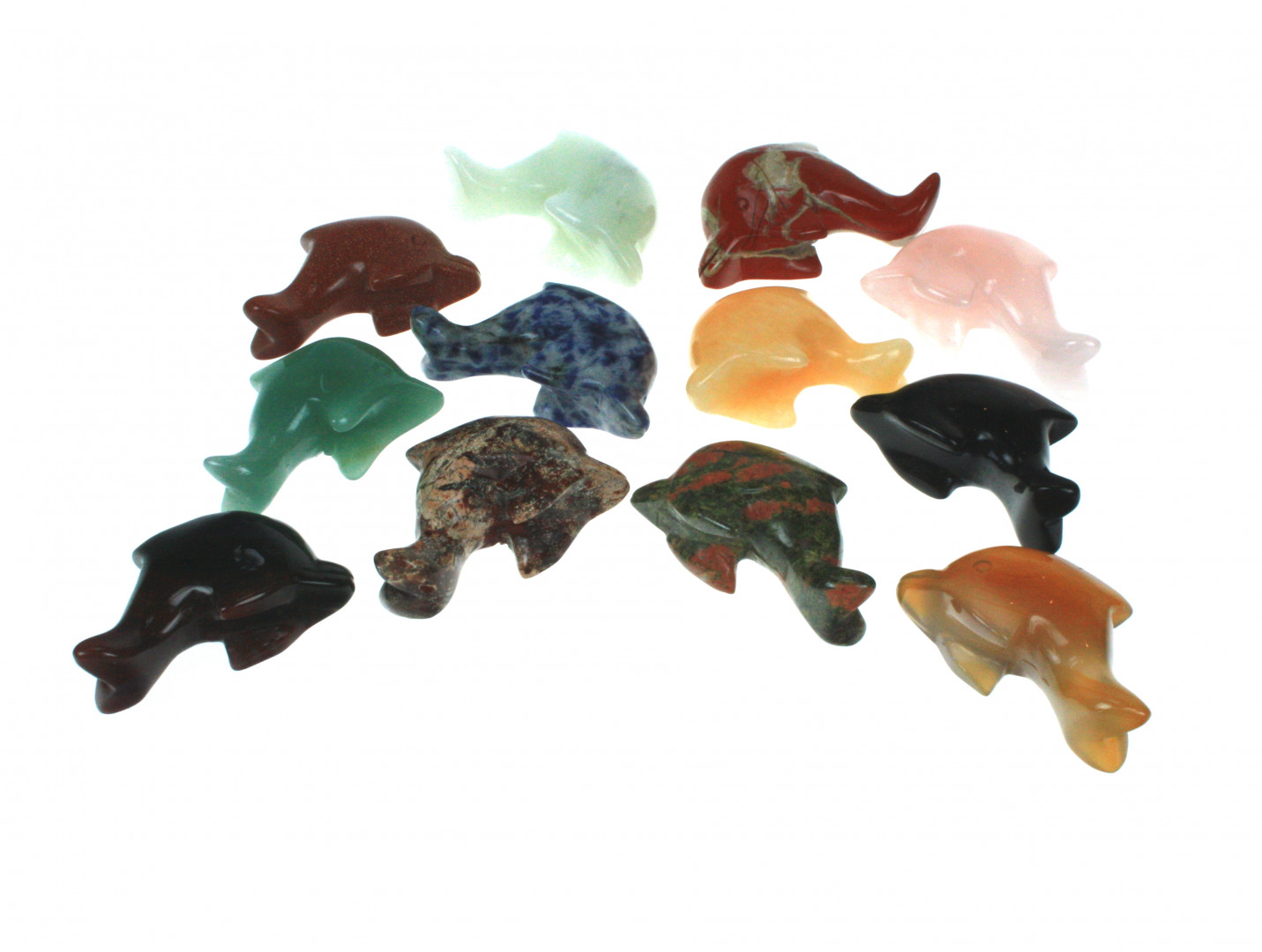 Delfin i assortert stein