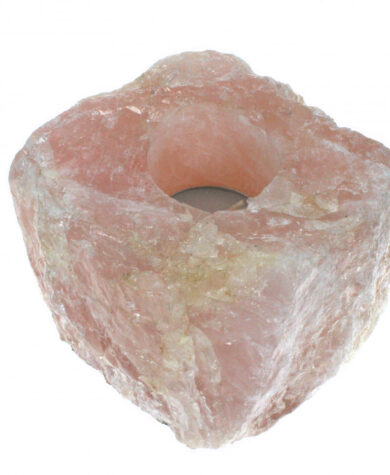 Te-lys rå rosa kvarts