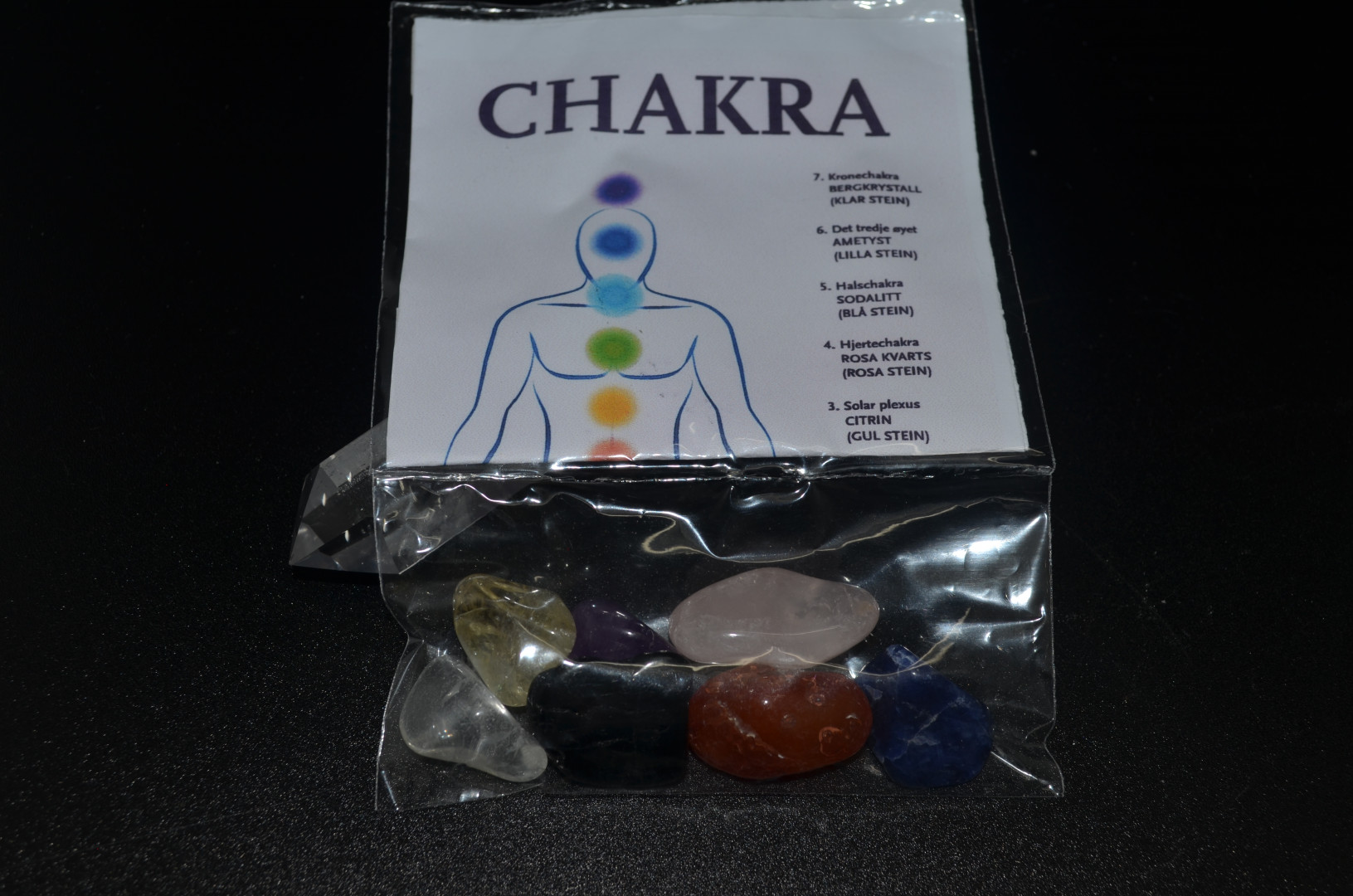 Chakra med 7 stein og beskrivelse