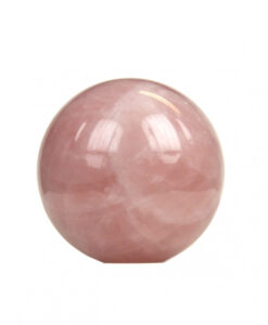 Polert kule i rosa kvarts 40mm