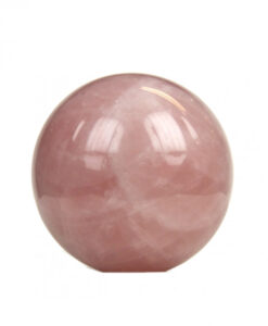 Polert rosa kvarts kule  40mm.