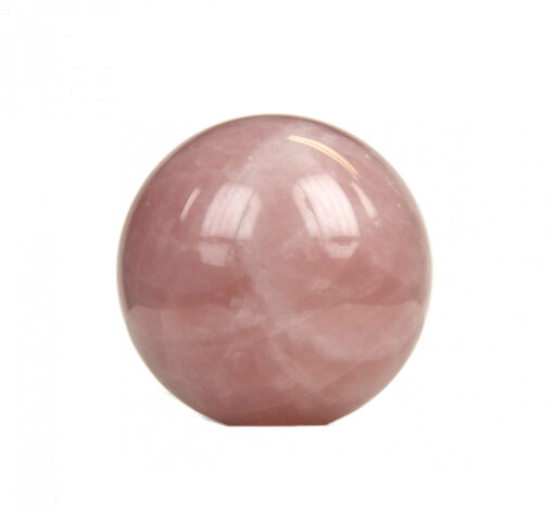 Polert rosa kvarts kule  40mm.