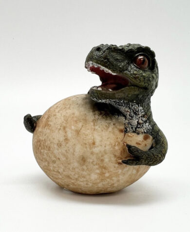 Egg med t-rex m