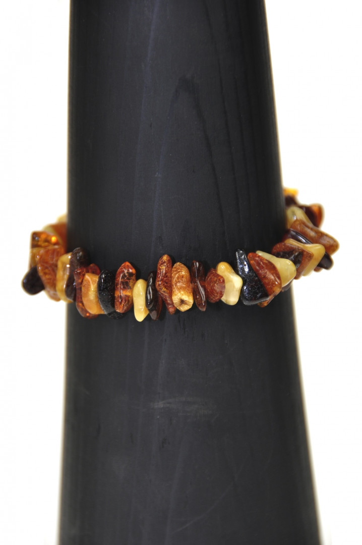 Rav armbånd mørk gul