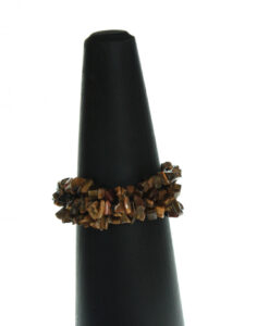 Tigerøye armbånd 3 rader chips