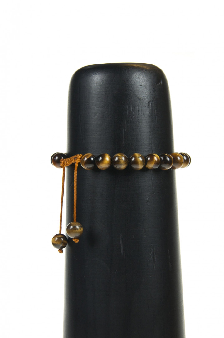 Tigerøye armbånd 8mm regulerbart