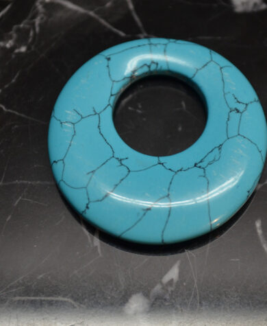 Rund donut i turkis