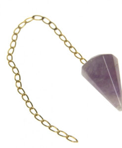 6 kantet pendel i ametyst