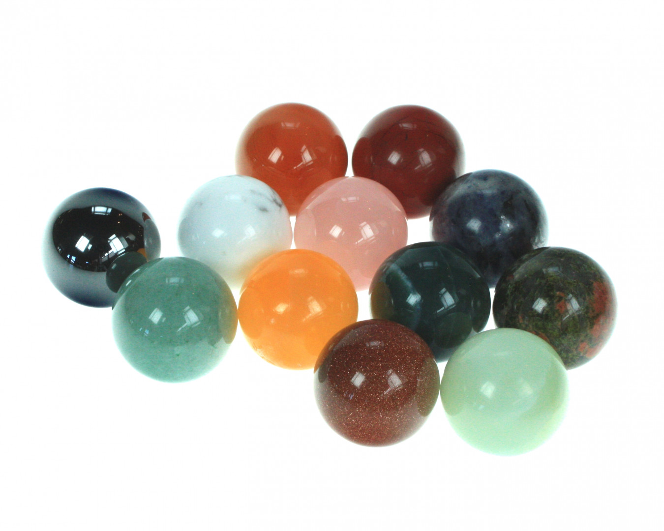 Kuler i assortert sten 25MM
