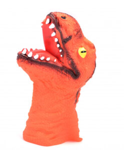 Dinosaur hånddukke oransje