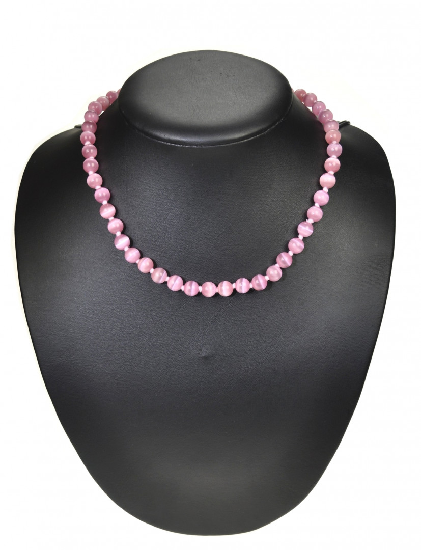 Kjede rosa cat`s eye