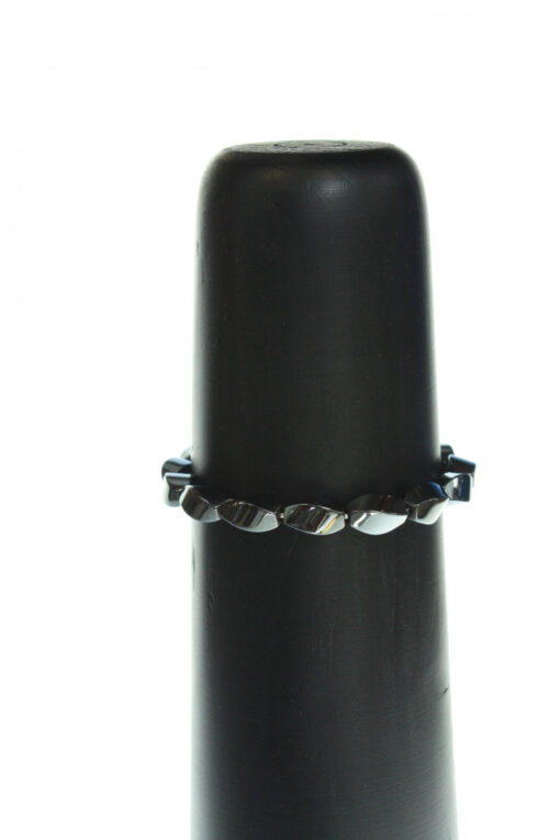 Hematitt armbånd vridd  8x14mm