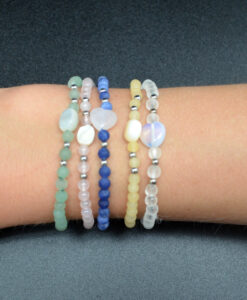 Armbånd aragonitt 4mm