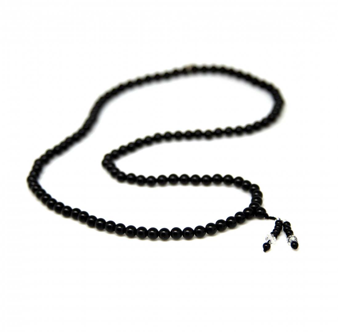 Elastisk kjede med  sort agat