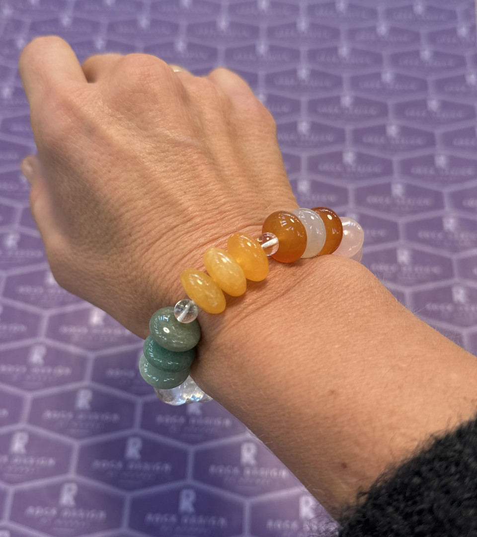 Chakra armbånd med flate kuler - Bilde 2