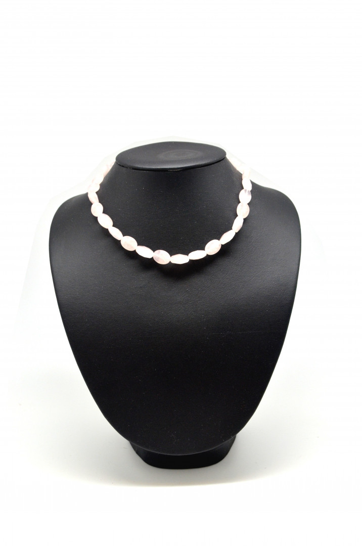 Kjede facett rosa kvarts