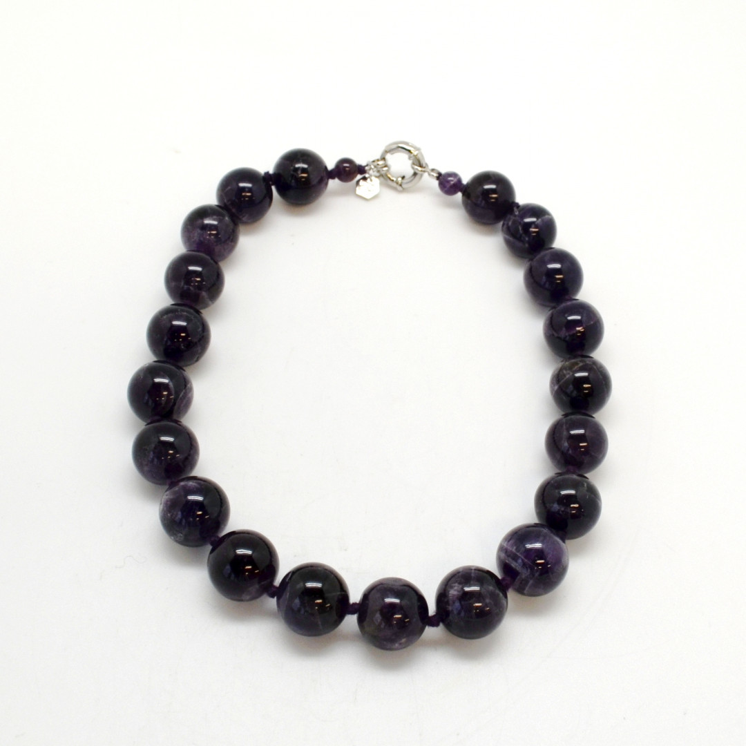 Kjede ametyst 18mm
